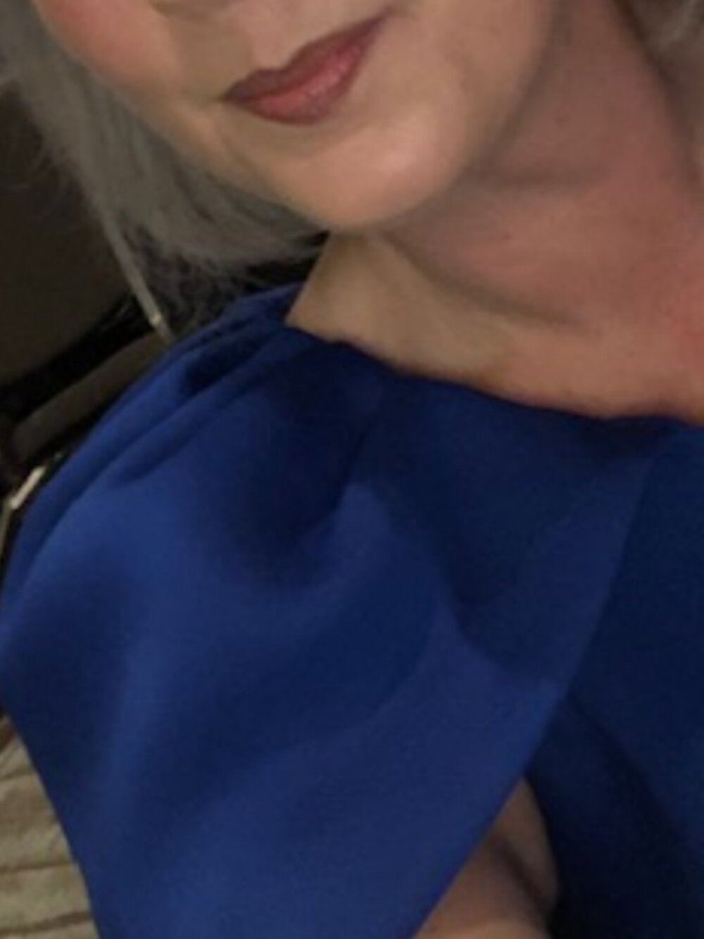 Blue Ruffle One Shoulder Cocktail Dress - Picture 7 of 8